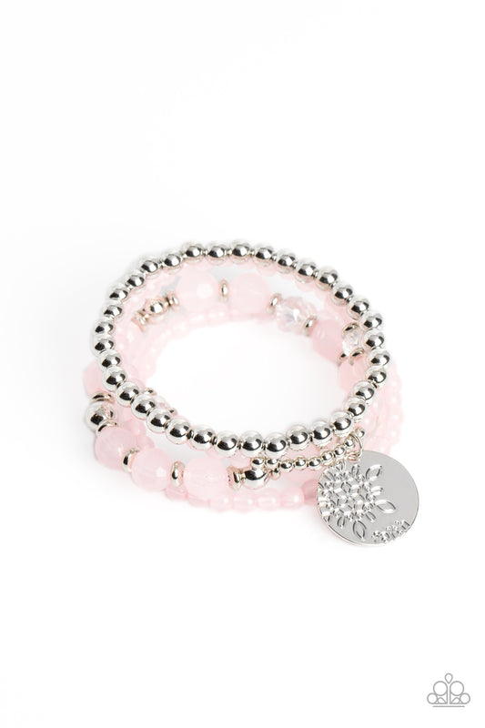 Surfer Style - Pink Bracelet - Paparazzi Accessories
