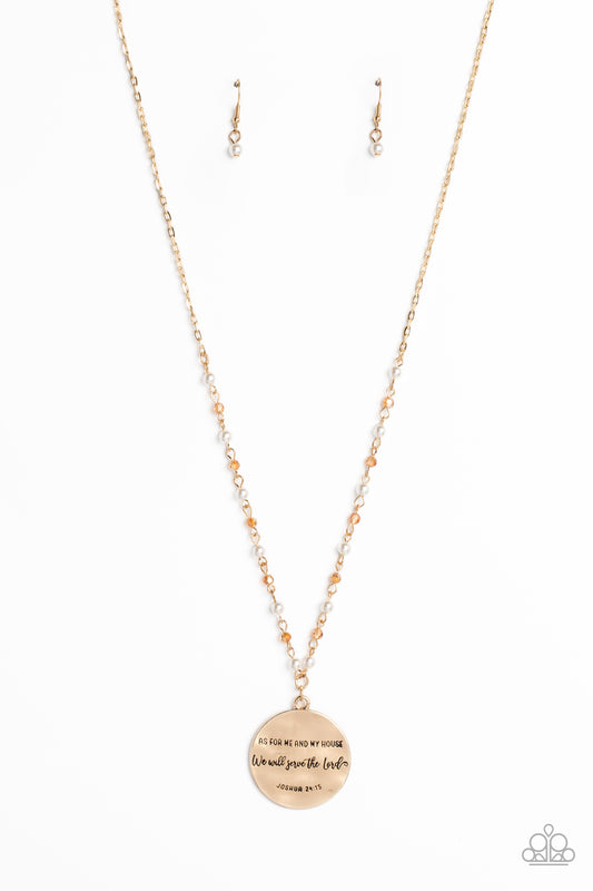 Serving the Lord - Gold Necklace - Paparazzi Accessories