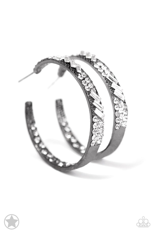 GLITZY By Association - Gunmetal Earrings