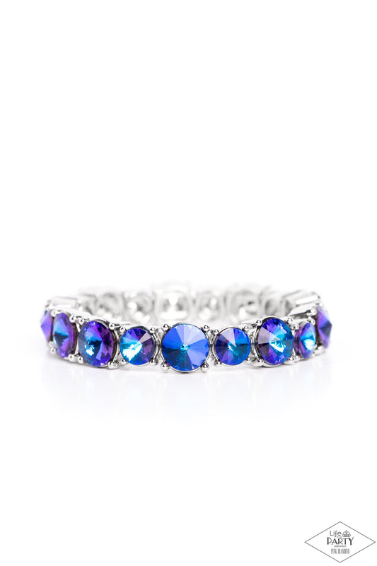 Born To Bedazzle - Blue Bracelet - Paparazzi Accessories