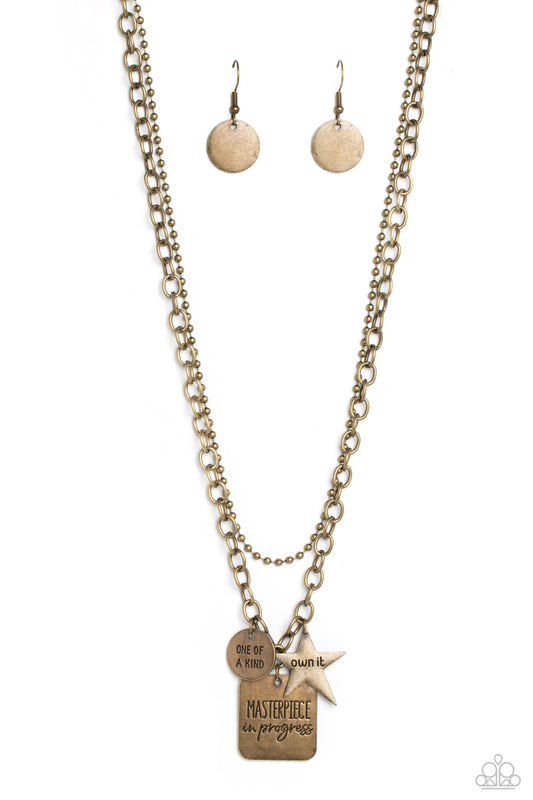 Masterpiece in Progress - Brass Necklace - Paparazzi accessories