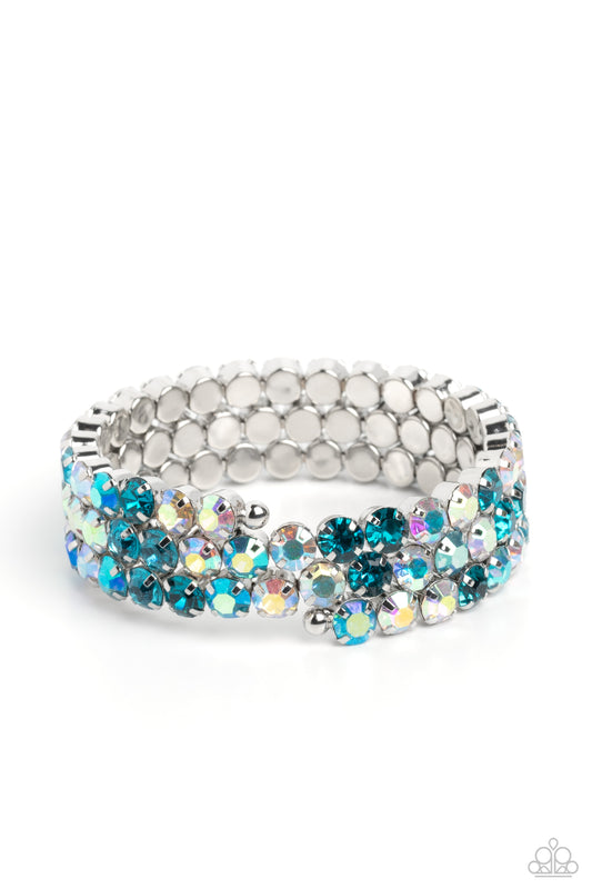 Iridescent Incantation - Blue Bracelet - Paparazzi Accessories
