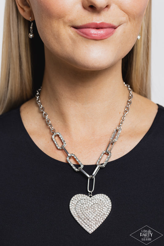 Roadside Romance - White Necklace - Paparazzi Accessoreis