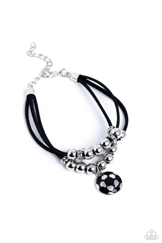 Soccer Player - Black Bracelet - Paparazzi Accessories