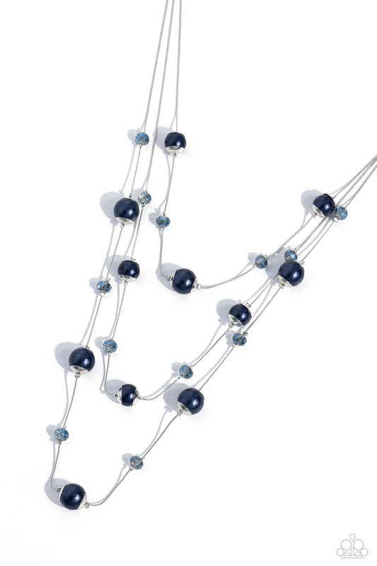 Glistening Gamut - Blue Necklace - Paparazzi Accessories