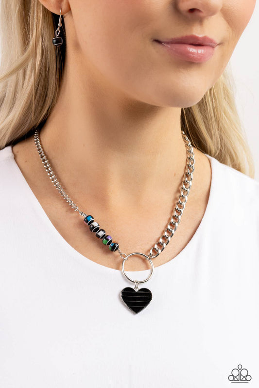 Mismatched Mayhem - Black Necklace - Paparazzi Accessories