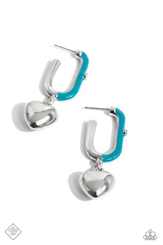 Cherishing Color - Blue Earrings - Paparazzi Accessories