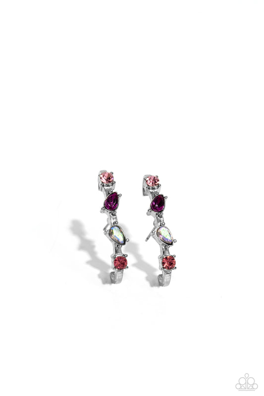 Trendy Twists - Pink Earrings -Paparazzi Accessories