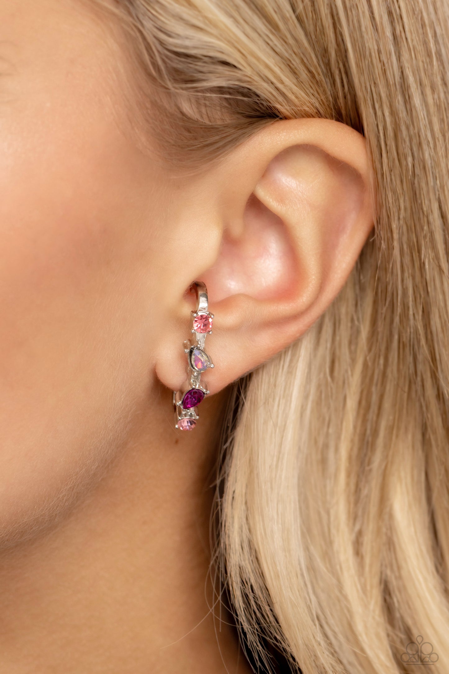 Trendy Twists - Pink Earrings -Paparazzi Accessories