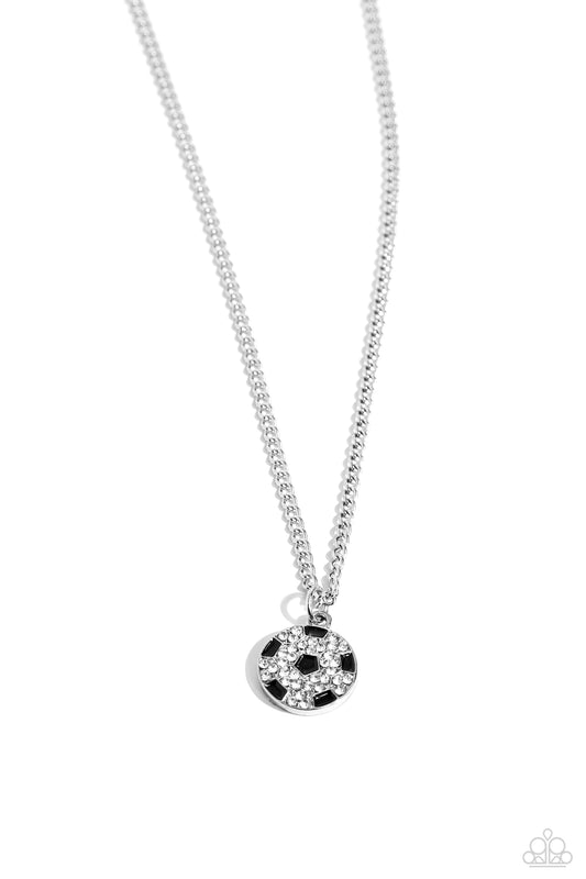 Goalkeeper Glam - Black Necklace - Paparazz Accessories