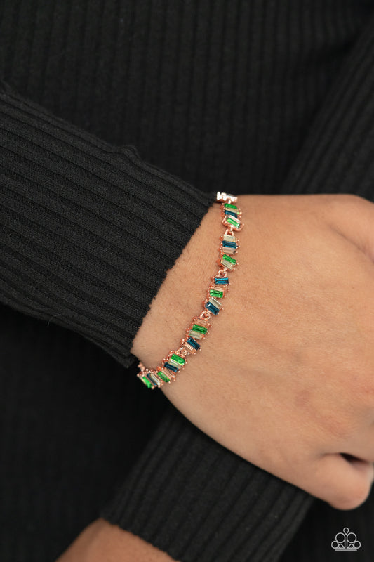 Emerald Ensemble - Copper Bracelet - Paparazzi Accessories