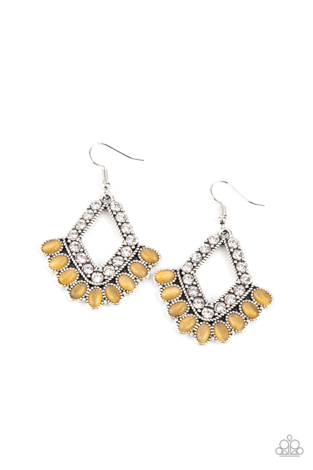 Just BEAM Happy - Yellow Earrings -Paprazzi Accessories