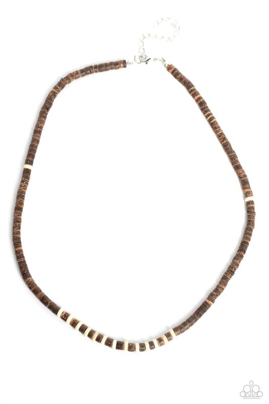 The WOOD Times - White Necklace - Paparazzi Accessories