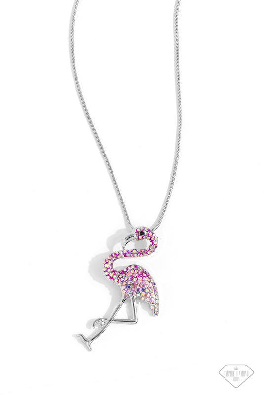 Flamingo Finesse - Pink Necklace - Paparazzi Accessories