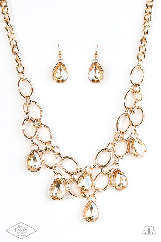 Show-Stopping Shimmer - Gold Necklace