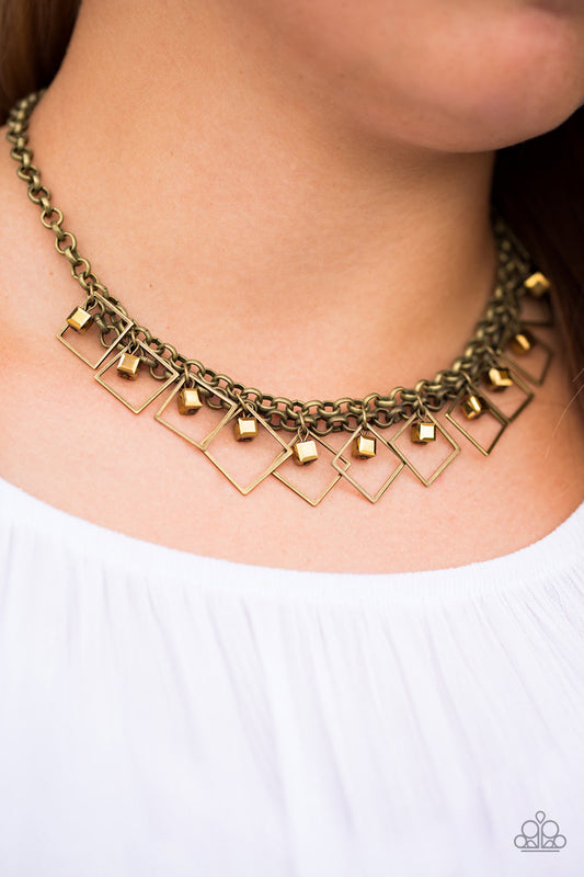 GEO Down In History  - Brass Necklace