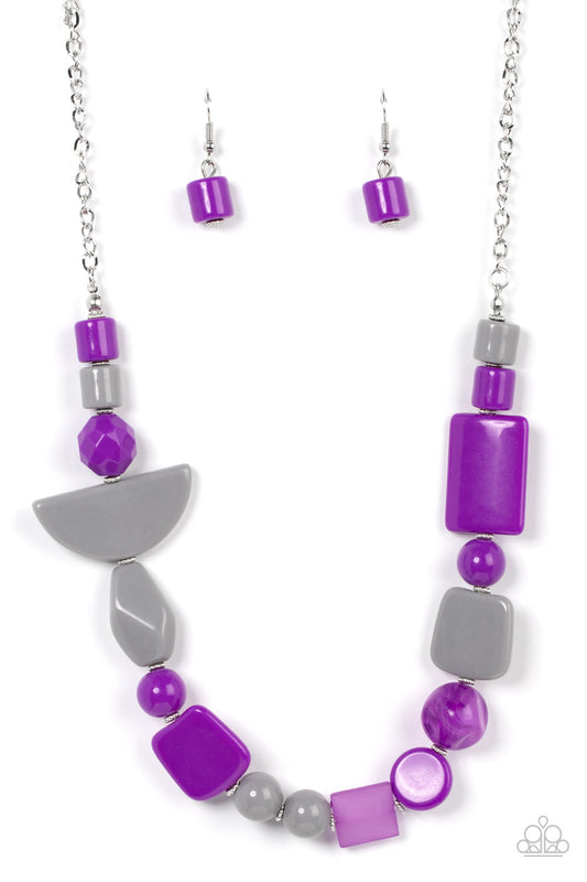Tranquil Trendsetter - Purple Necklace
