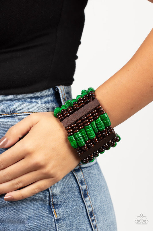 Vacay Vogue - Green Bracelet
