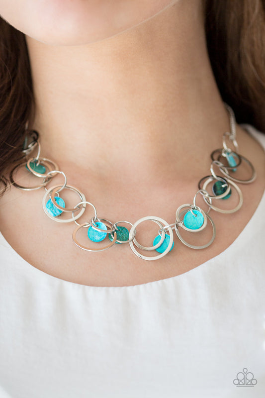 A Hot SHELL-er - Blue Necklace