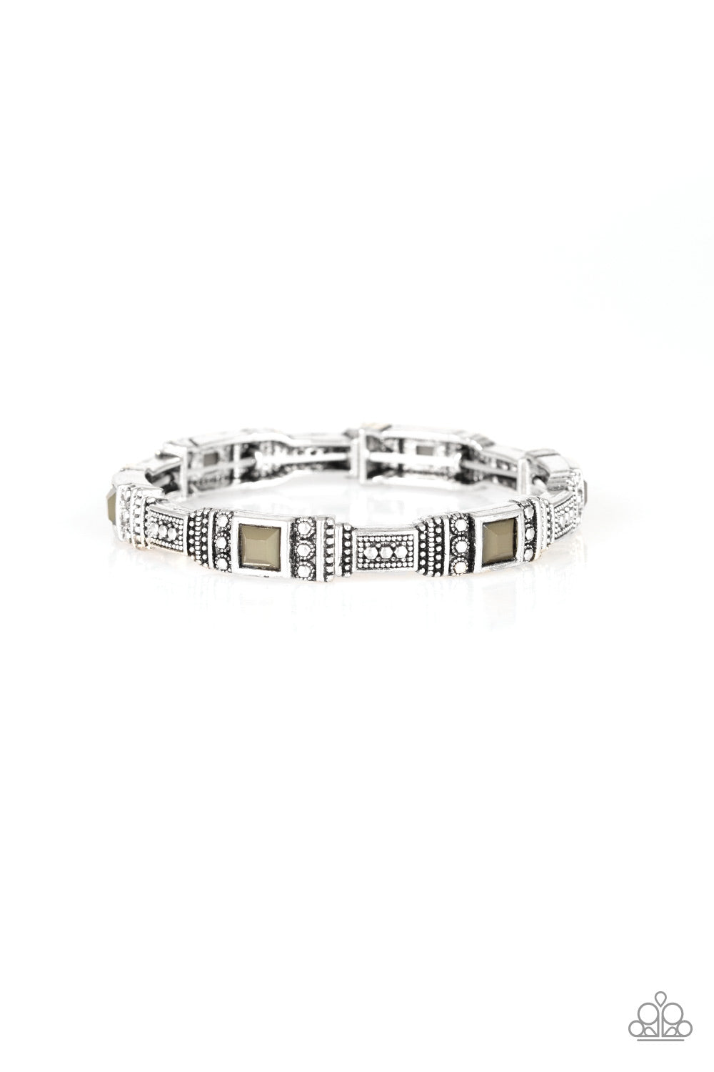 Totally Traveler - Green Bracelet - Paparazzi Accessories - Jazzy Jewels With Lady J