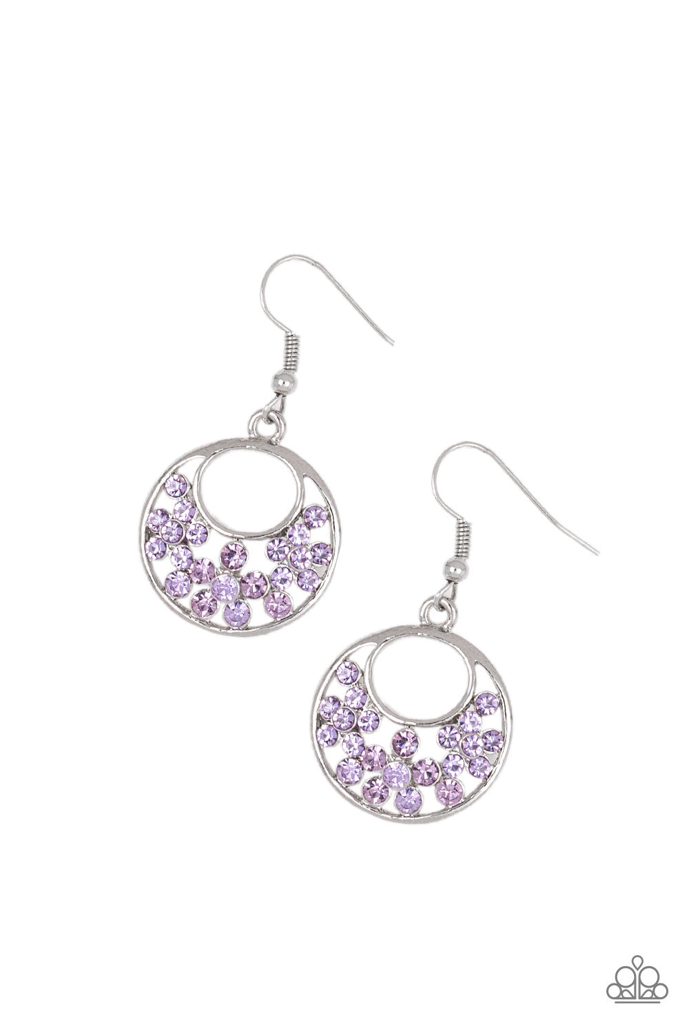 Sugary Shine - Purple Earrings - Paparazzi Accessories