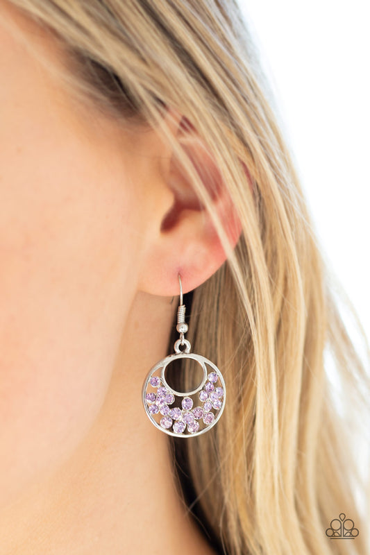 Sugary Shine - Purple Earrings - Paparazzi Accessories