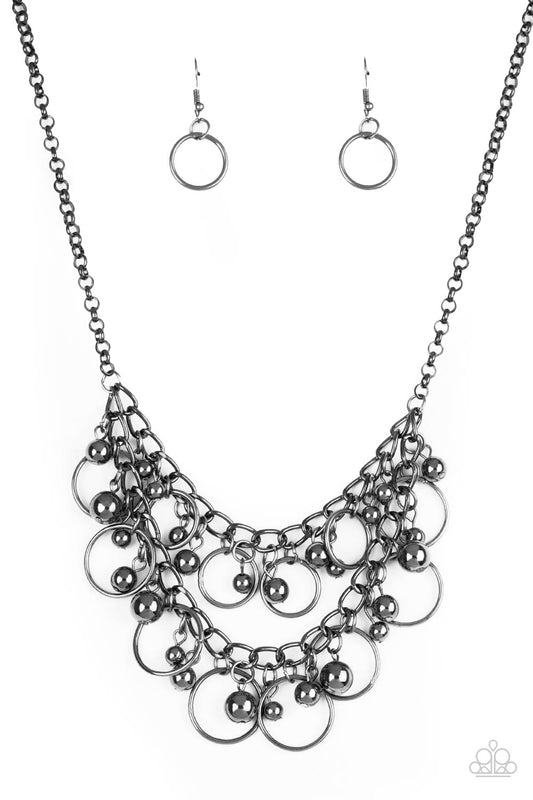 Warning Bells - Black Necklace - Paparazzi Accessories