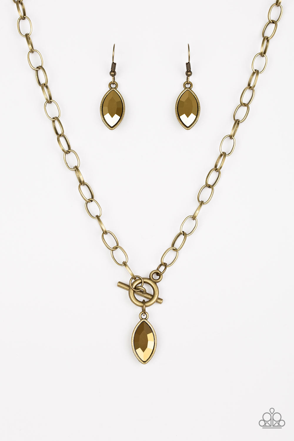 Club Sparkle - Brass Necklace