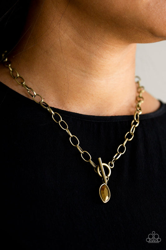 Club Sparkle - Brass Necklace