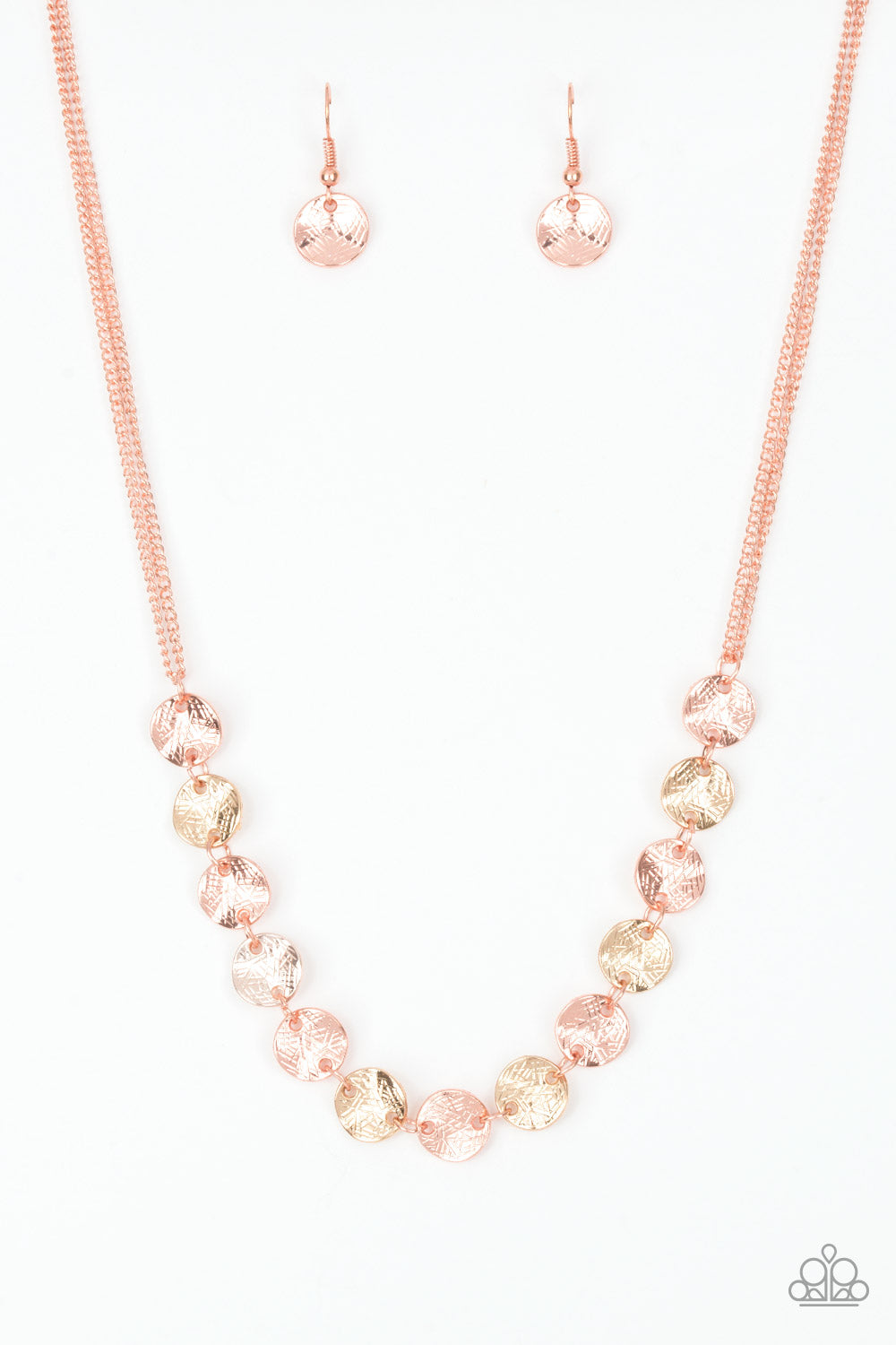 Simple Sheen - Copper Necklace - Paparazzi Accessoreis - Jazzy Jewels With Lady J