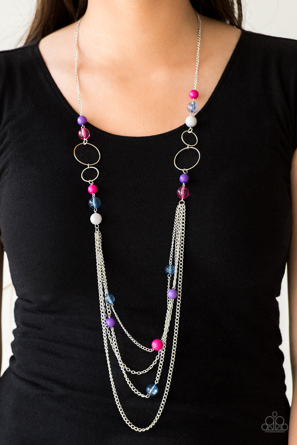 Bubbly Bright - Multi Necklace - Jazzy Jewels With Lady J
