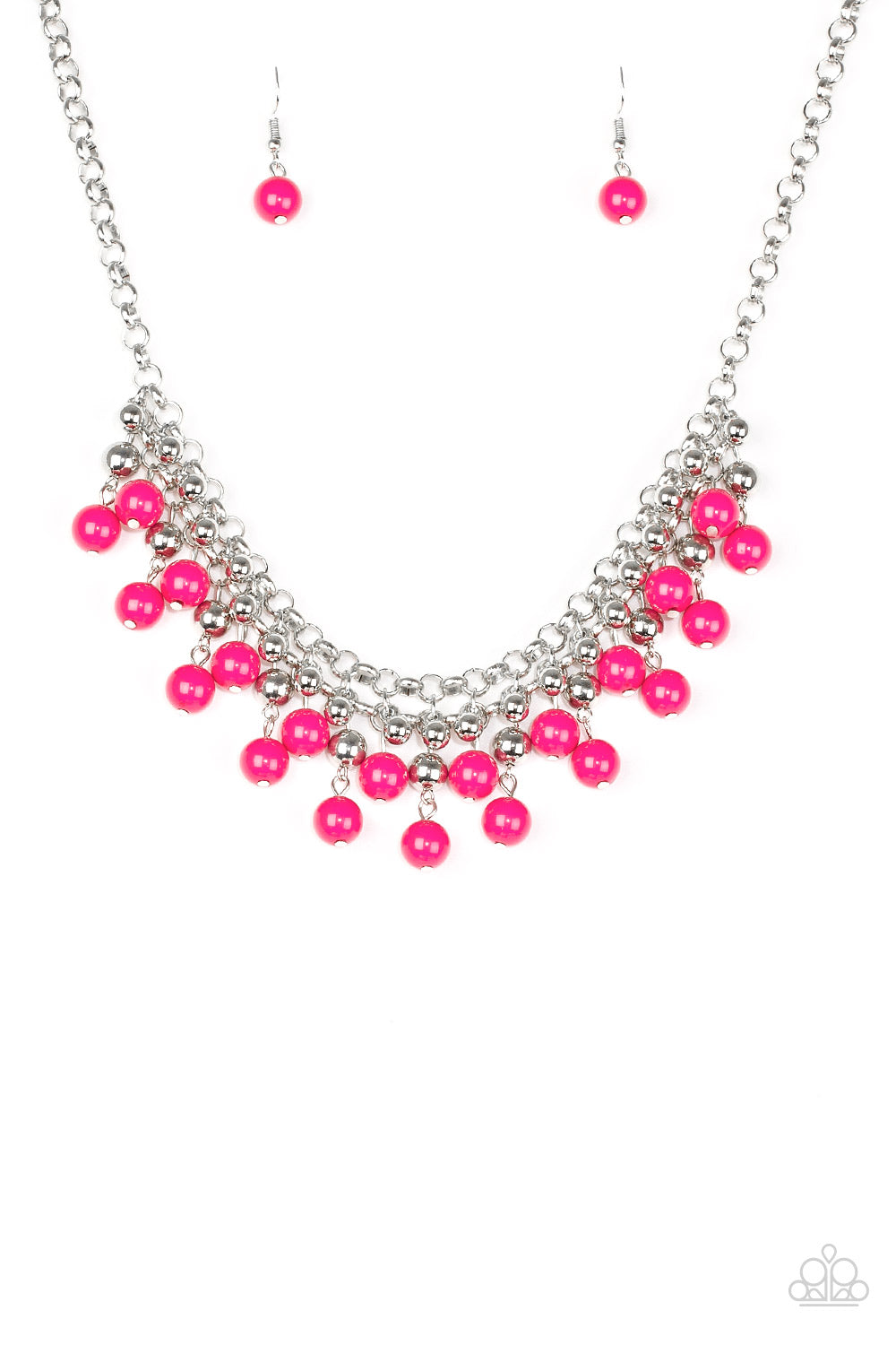 Friday Night Fringe - Pink Necklace