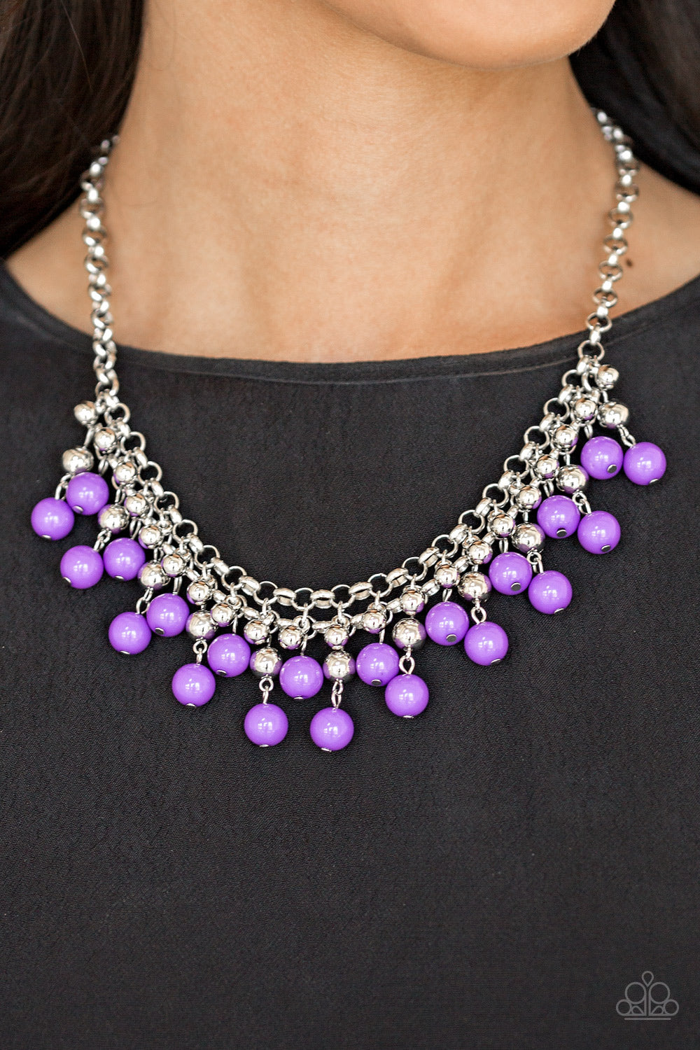 Friday Night Fringe - Purple Necklace