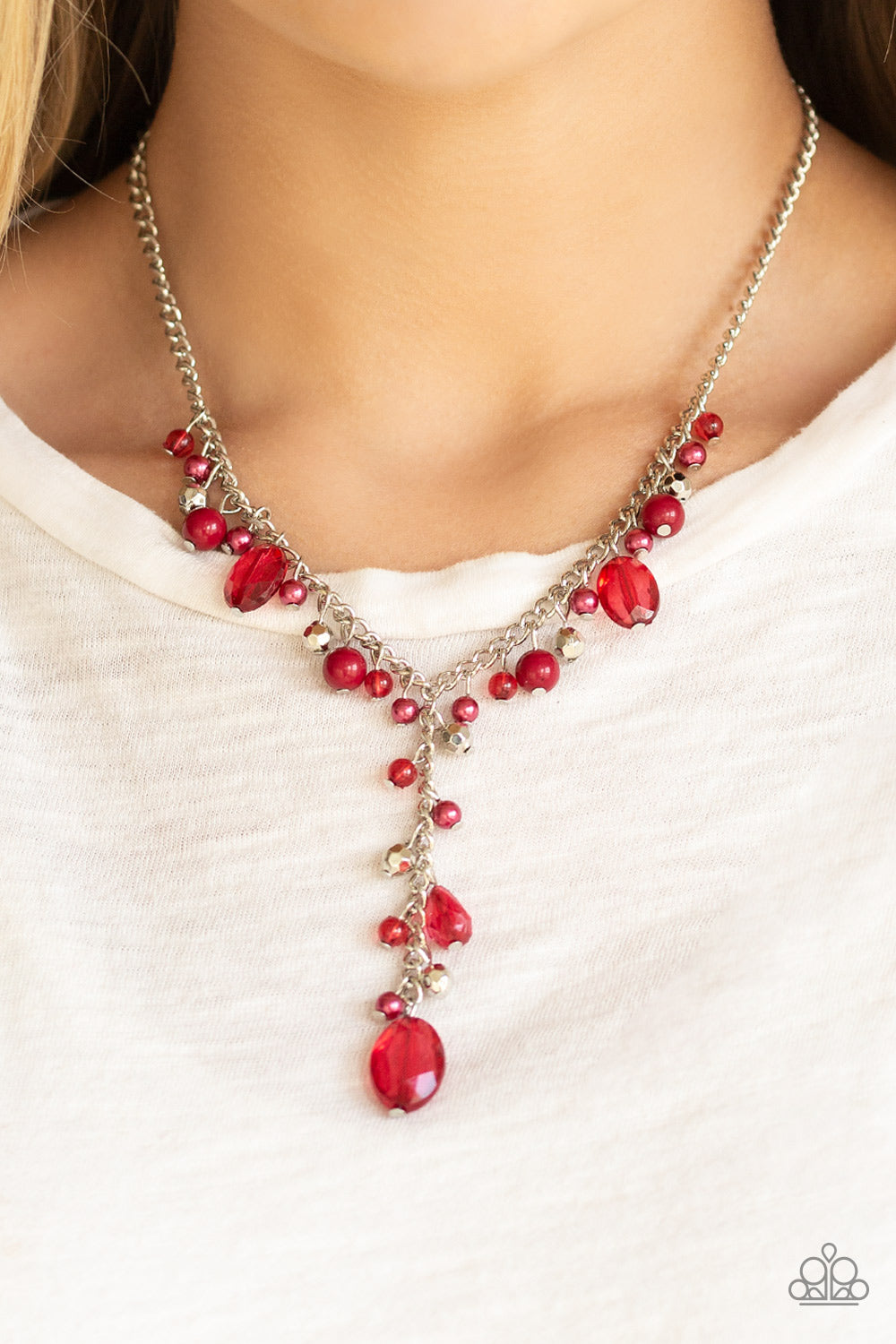 Crystal Couture - Red Necklace - Jazzy Jewels With Lady J