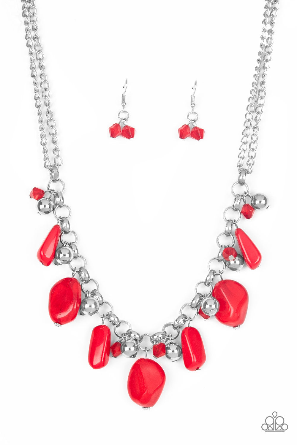 Grand Canyon Grotto - Red Necklace - Paparazzi Accessories - Jazzy Jewels With Lady J