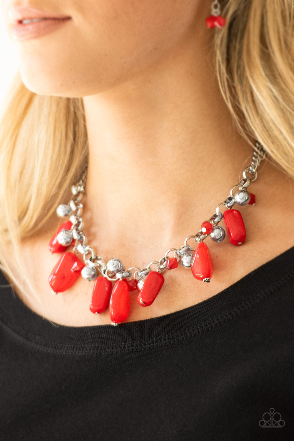 Grand Canyon Grotto - Red Necklace - Paparazzi Accessories - Jazzy Jewels With Lady J