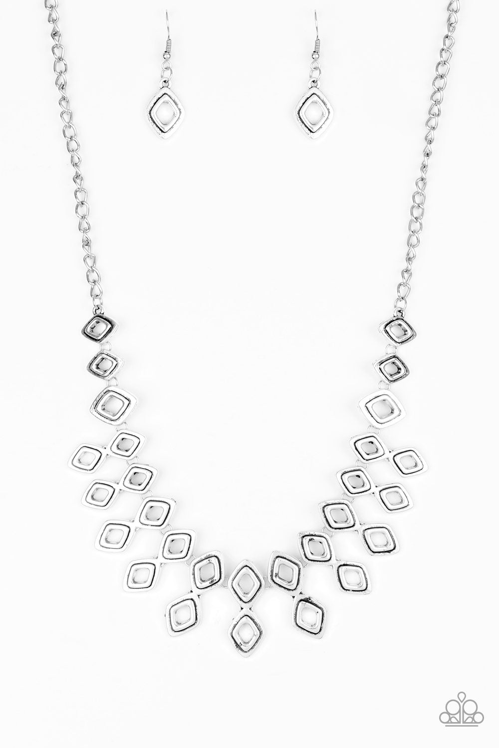 Geocentric - Silver Necklace - Jazzy Jewels With Lady J