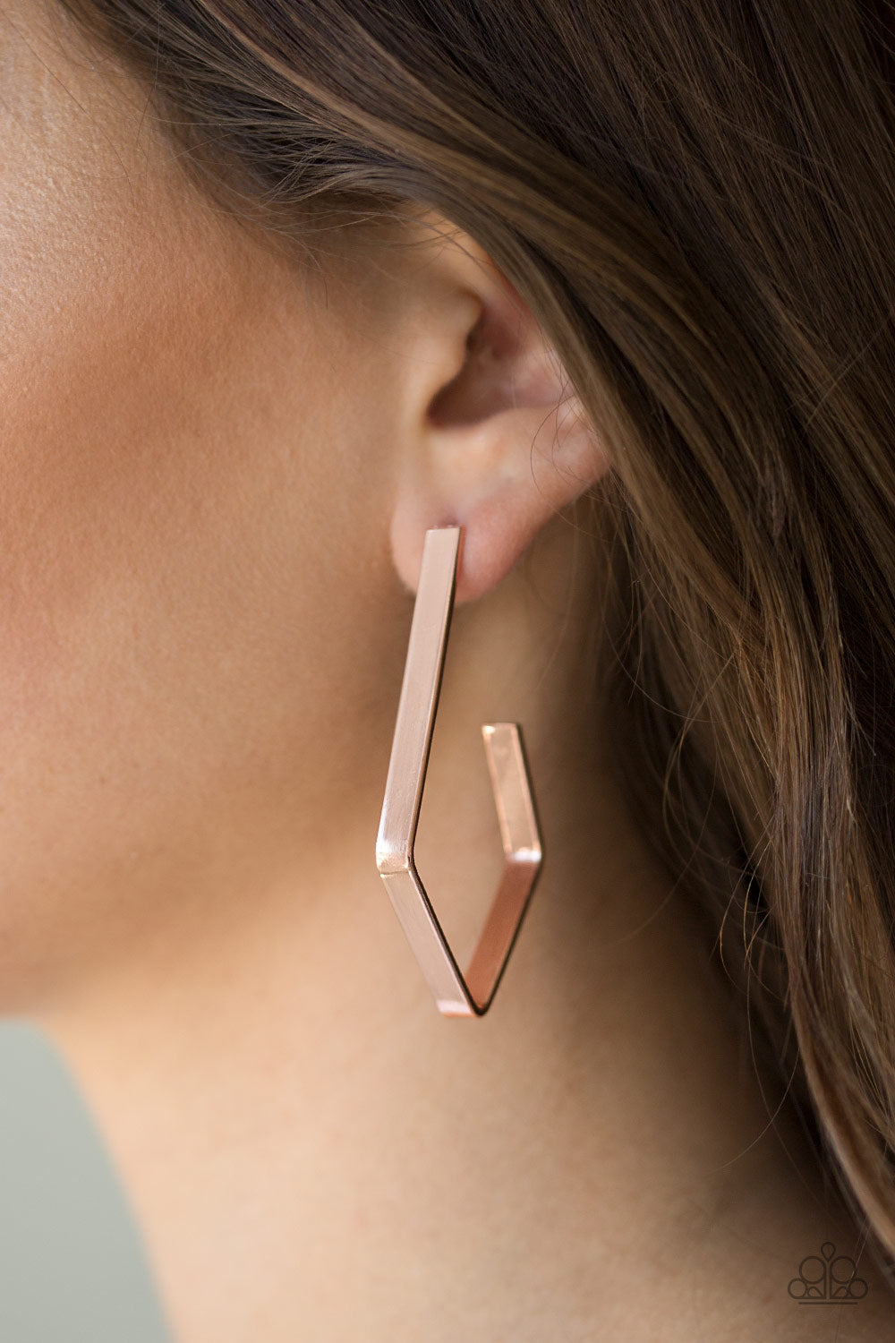Geo Grand - Copper Earrings