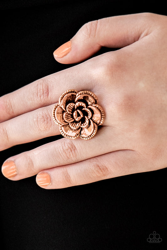 FLOWERBED and Breakfast - Copper Ring - Jazzy Jewels With Lady J