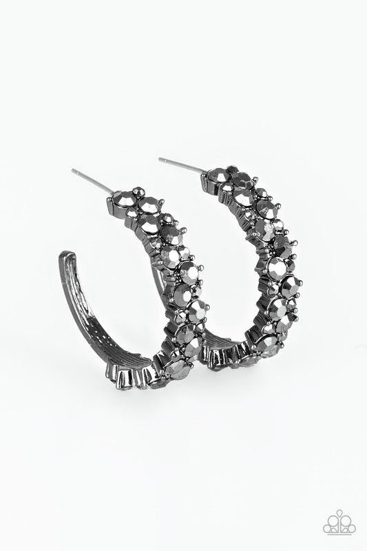 Glitter Galaxy - Black Earrings
