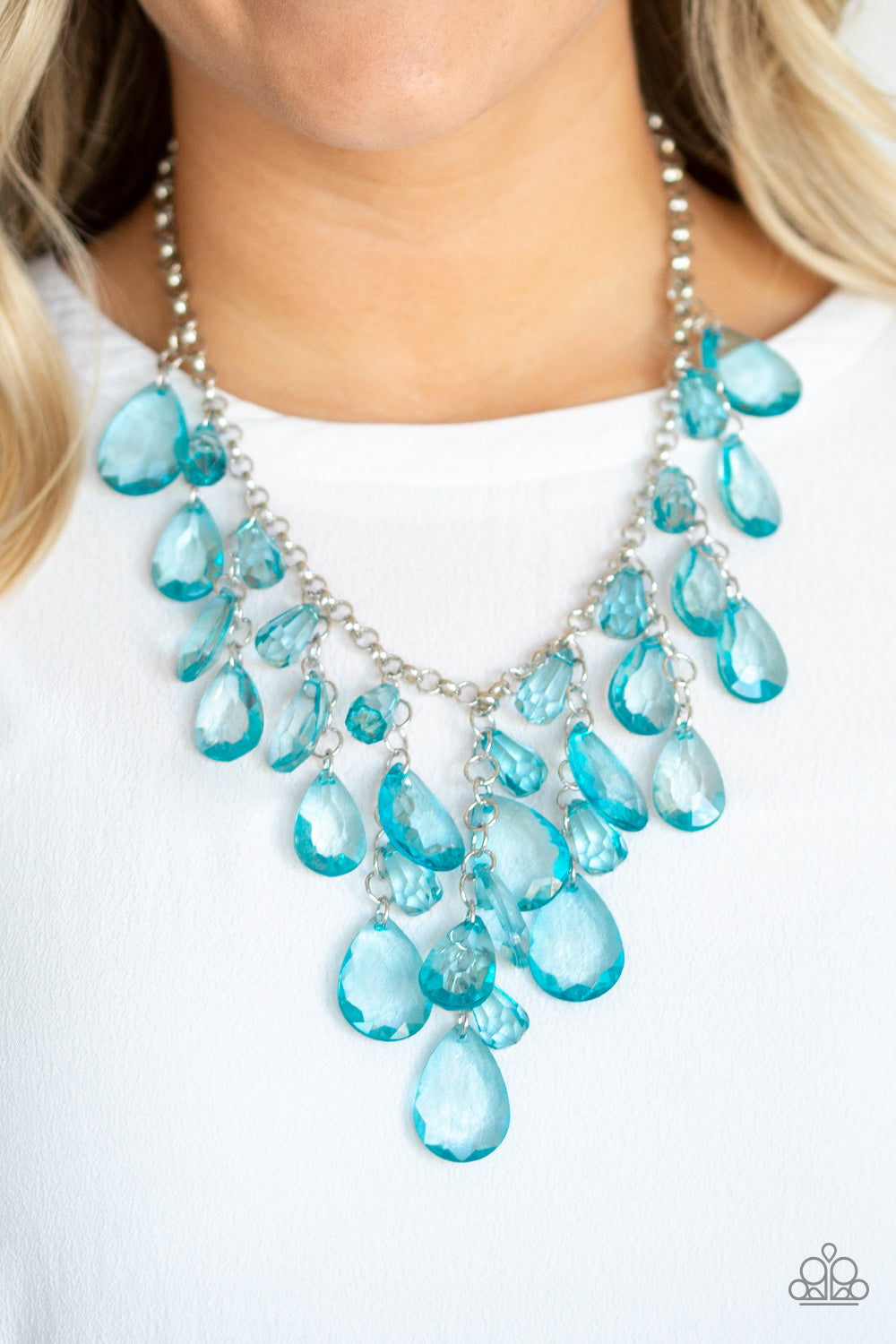 Irresistible Iridescence - Blue Necklace - Paparazzi Accessories - Jazzy Jewels With Lady J