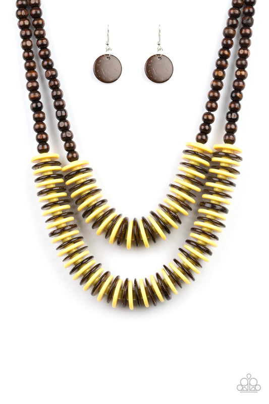 Dominican Disco - Yellow Necklace
