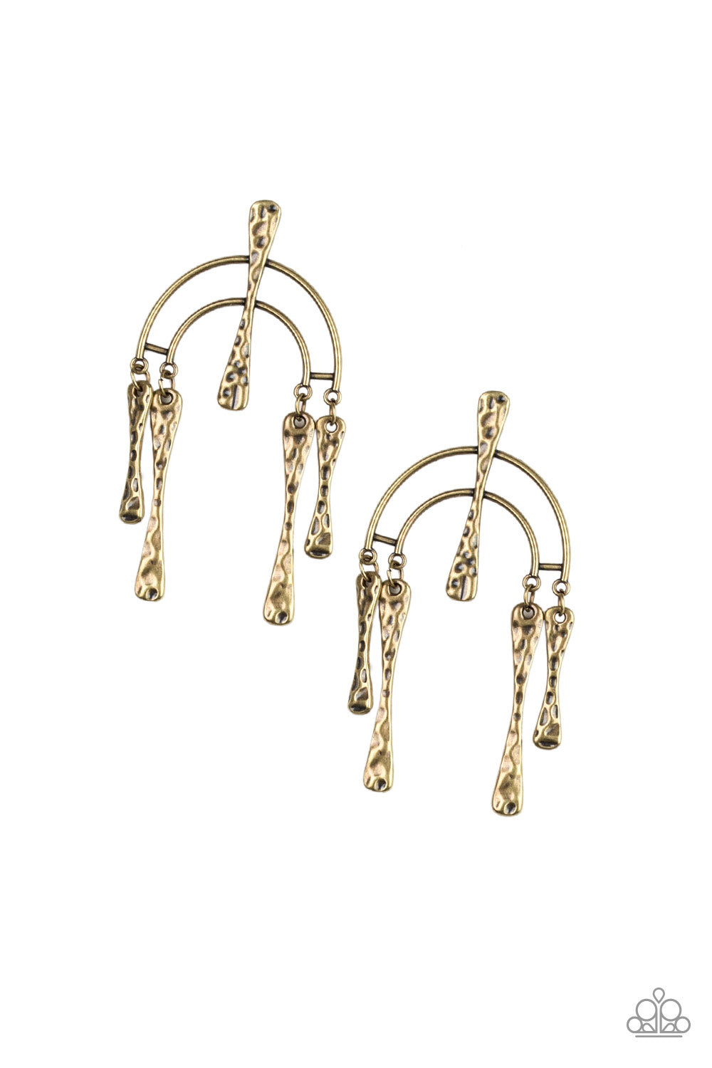 ARTIFACTS Of Life - Brass Earrings - Paparazzi Accessories