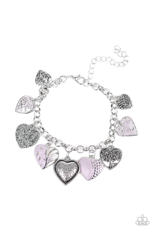 Garden Hearts - Purple Bracelet