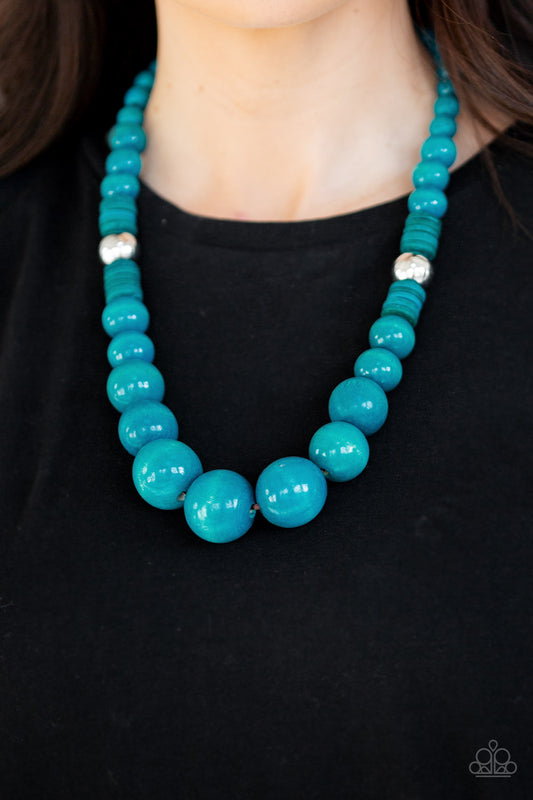 Panama Panorama - Blue Necklace - Paparazzi Accessories