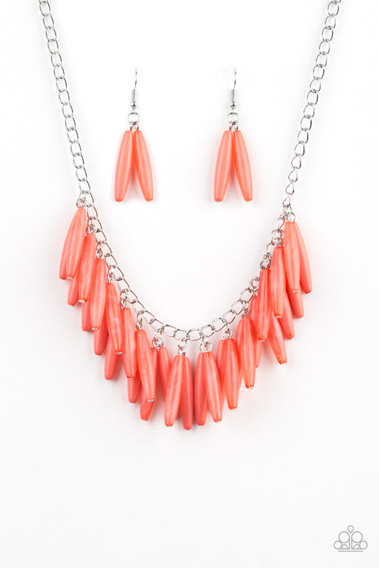 Full Of Flavor - Orange Neckalce