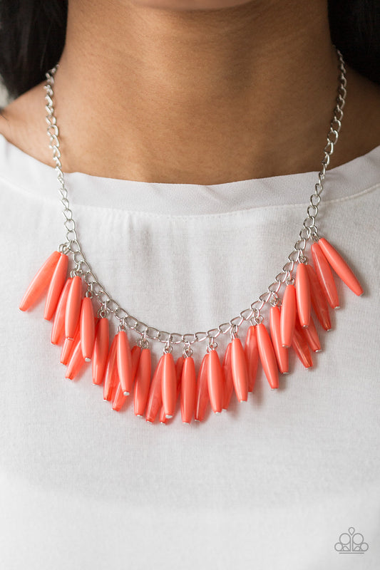 Full Of Flavor - Orange Neckalce