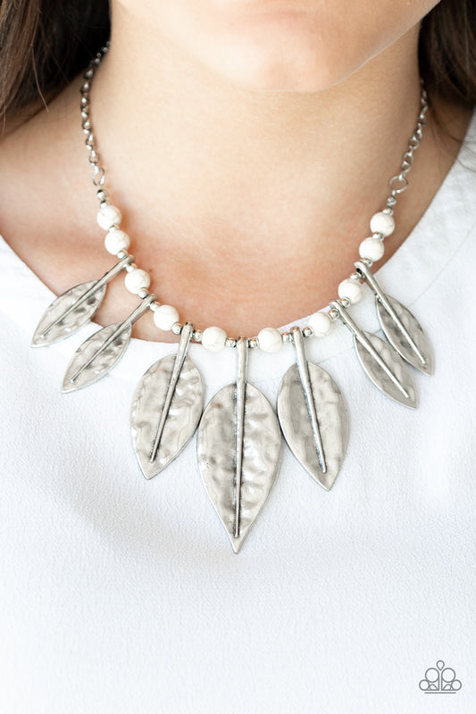 Highland Harvester - White Necklace - Paparazzi Accessories