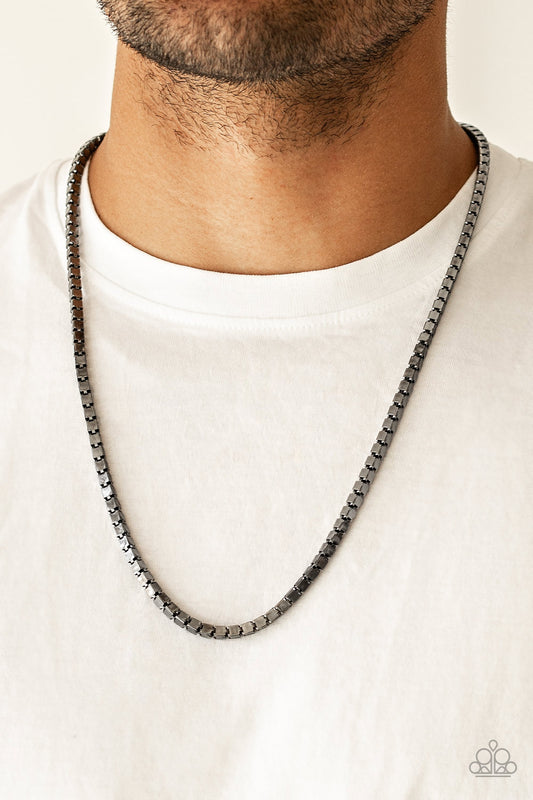 Boxed In - Black Necklace