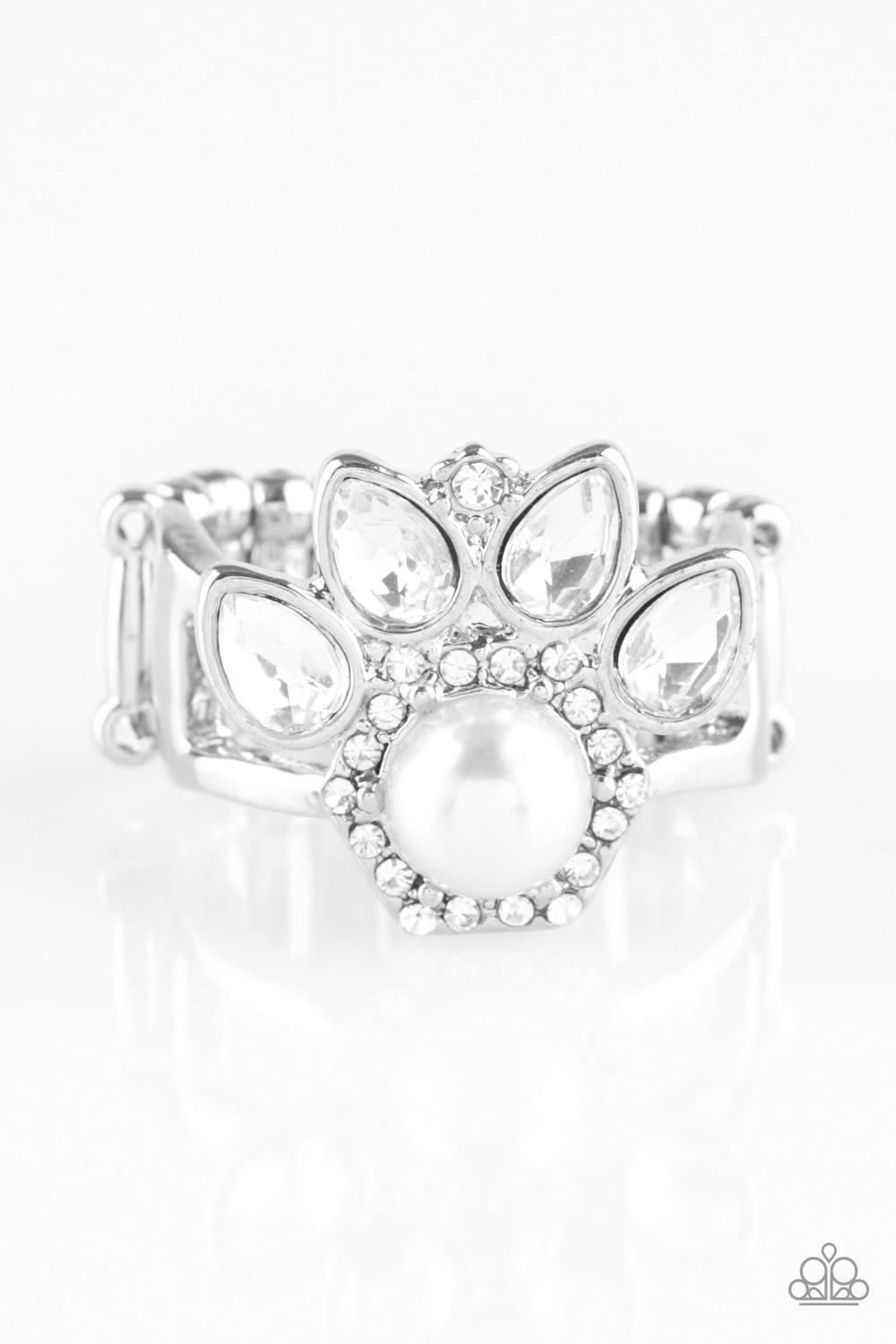 Crown Coronation - White Ring - Paparazzi Accessories
